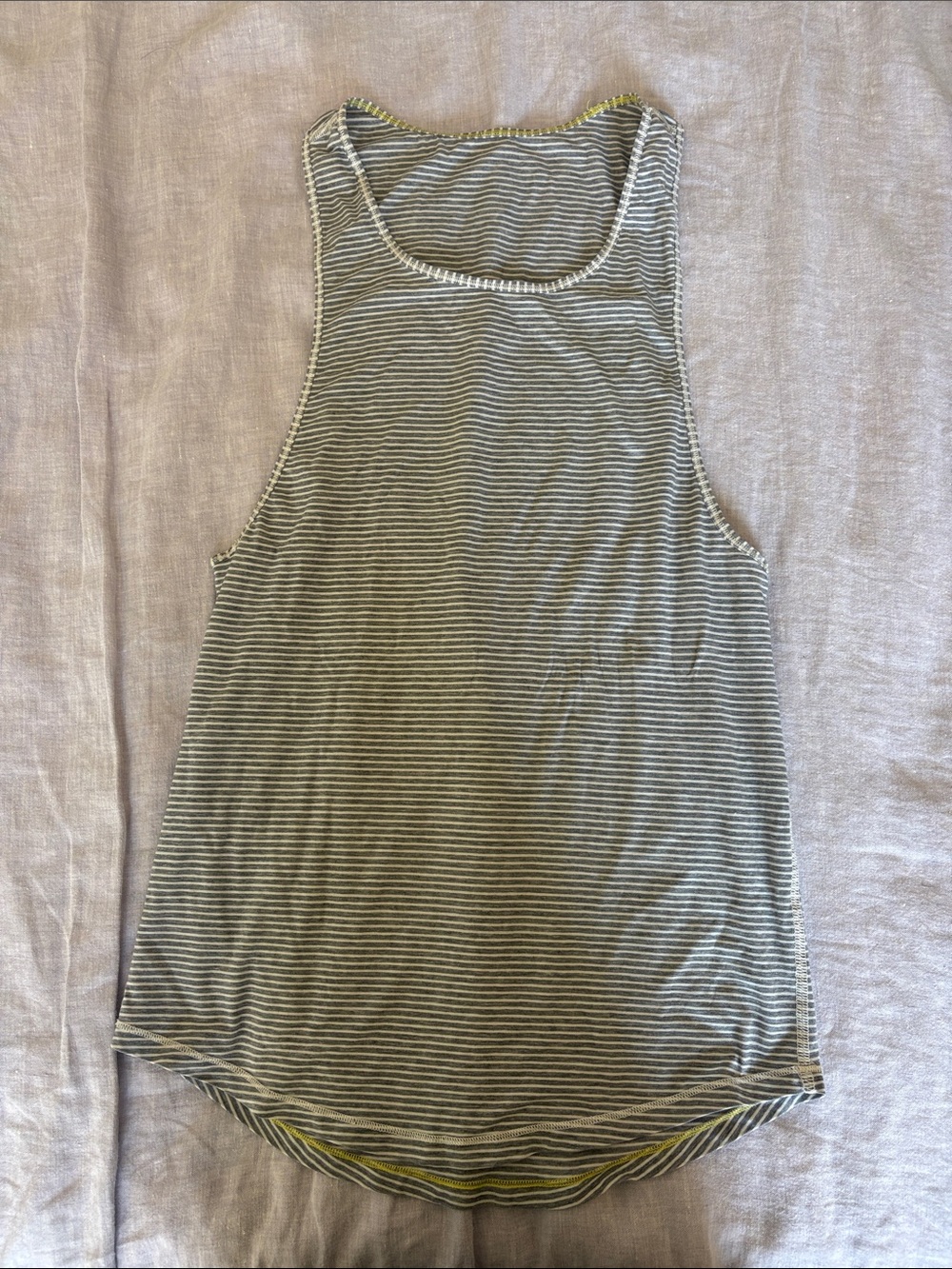 lululemon athletica grey and white striped Ravi Tank